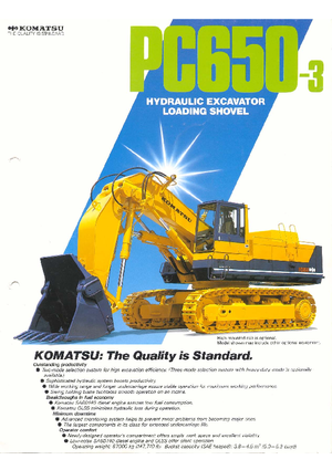 Гусеничні екскаватори Komatsu PC650-3