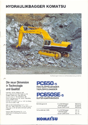 Гусеничні екскаватори Komatsu PC650SE-5