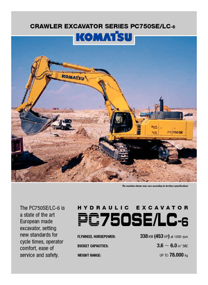 Гусеничні екскаватори Komatsu PC750SE-6