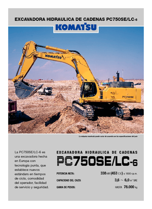 Гусеничні екскаватори Komatsu PC750SE-6