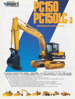 Гусеничні екскаватори Komatsu PC150
