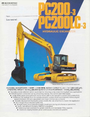 Гусеничні екскаватори Komatsu PC200-3