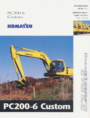 Гусеничні екскаватори Komatsu PC200-6