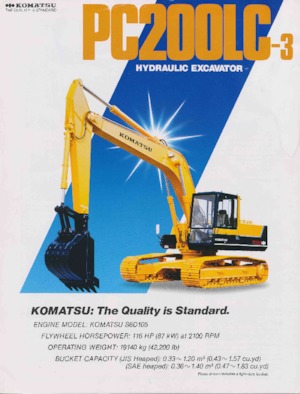 Гусеничні екскаватори Komatsu PC200LC-3