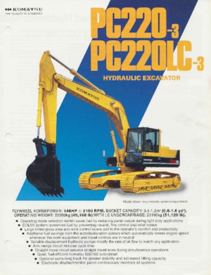 Гусеничні екскаватори Komatsu PC220-3