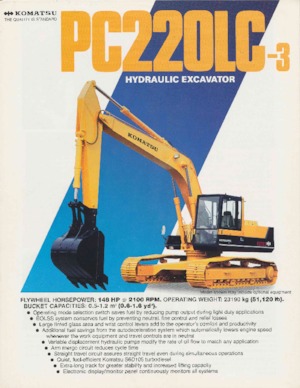 Гусеничні екскаватори Komatsu PC220LC-3