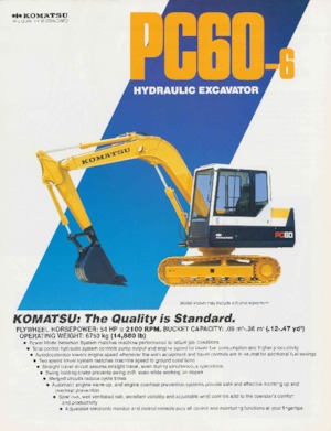 Гусеничні екскаватори Komatsu PC60-6