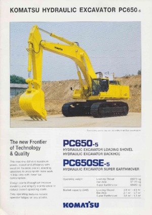 Гусеничні екскаватори Komatsu PC650SE-5