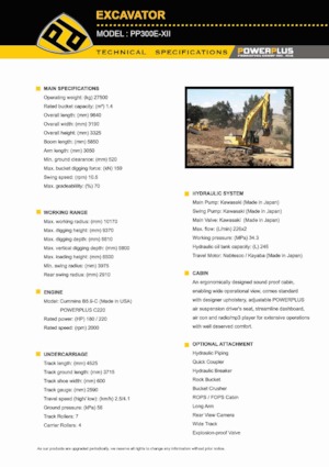 Гусеничні екскаватори PowerPlus PP300E-XII 