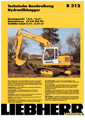 Гусеничні екскаватори Liebherr R 312