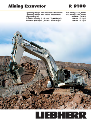 Гусеничні екскаватори Liebherr R 9100