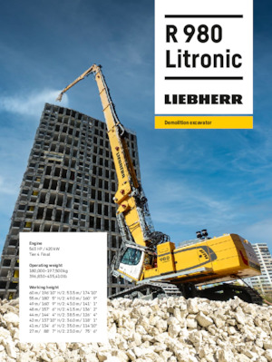 Гусеничні екскаватори Liebherr R 980 Demolition Litronic 