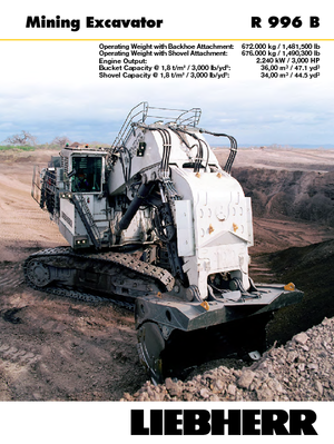 Гусеничні екскаватори Liebherr R 996 B 