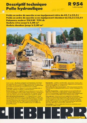 Гусеничні екскаватори Liebherr R 954B 