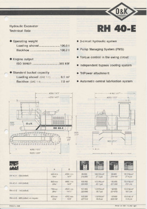 Гусеничні екскаватори O&K RH 40 E