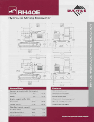 Гусеничні екскаватори Bucyrus RH40E