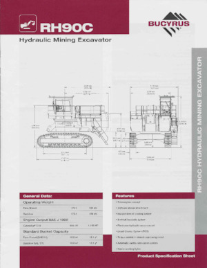 Гусеничні екскаватори Bucyrus RH90C