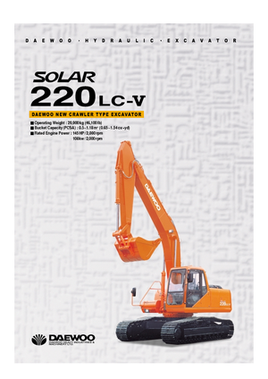 Гусеничні екскаватори Doosan Solar 220 LC-V