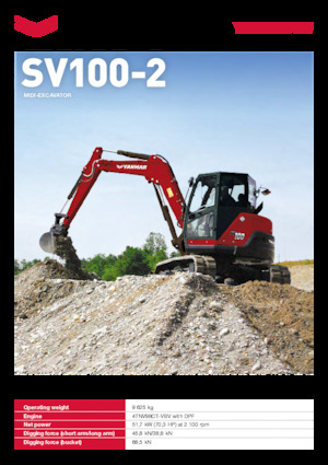 Гусеничні екскаватори Yanmar SV100-2 