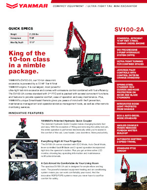 Гусеничні екскаватори Yanmar SV100-2A