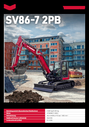 Гусеничні екскаватори Yanmar SV86-7-2PB