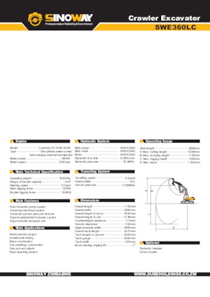Гусеничні екскаватори Sinoway SWE360LC