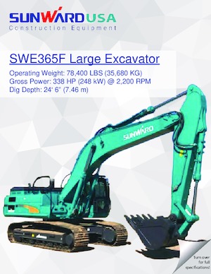 Гусеничні екскаватори Sunward SWE365F
