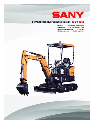 Міні-екскаватори Sany SY16C