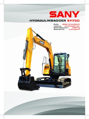 Гусеничні екскаватори Sany SY75C
