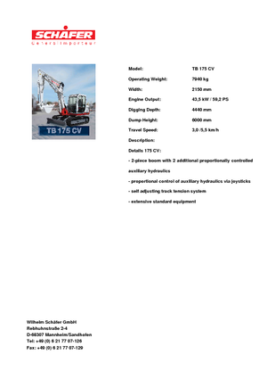 Гусеничні екскаватори Takeuchi TB 175 CV