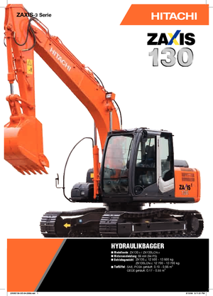 Гусеничні екскаватори Hitachi ZX 130-3