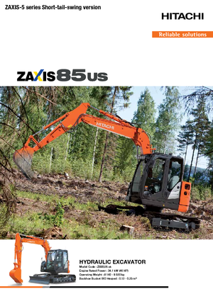Гусеничні екскаватори Hitachi ZX85US-5A