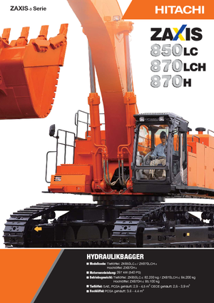 Гусеничні екскаватори Hitachi ZX 870 LCH-3