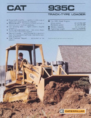 Гусеничні навантажувачі Caterpillar 935C