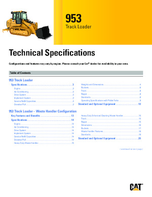 Гусеничні навантажувачі Caterpillar 953