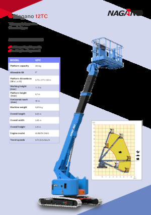 Гусеничні телескопічні підйомники Nagano 12TC