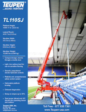 Гусеничні телескопічні підйомники TEUPEN TL110SJ 