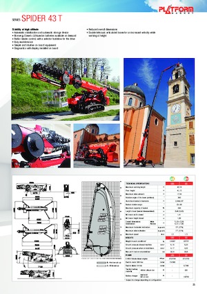 Гусеничні телескопічні підйомники Platform Basket SPIDER 43T ED