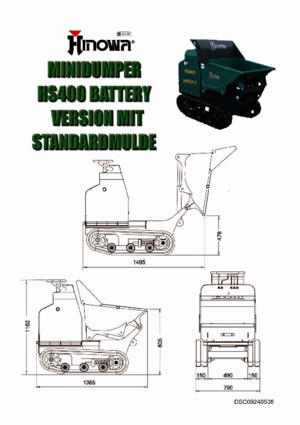 Гусеничні самоскиди Hinowa HS 400 Battery
