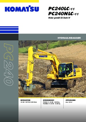 Гусеничні екскаватори Komatsu PC240NLC-11E0