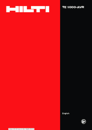 Відбійні молотки та молоти Hilti TE 1000-AVR