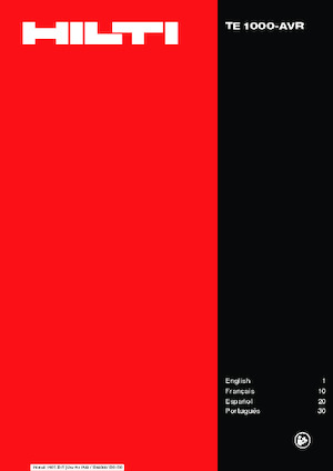 Відбійні молотки та молоти Hilti TE 1000-AVR