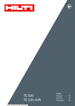 Відбійні молотки та молоти Hilti TE 500-AVR