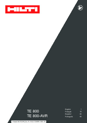 Відбійні молотки та молоти Hilti TE 800-AVR