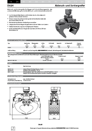 грейфери для знесення та сортування Kinshofer D 02 H