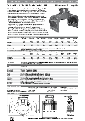 грейфери для знесення та сортування Kinshofer D 27 H-P 115