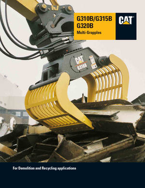 грейфери для знесення та сортування Caterpillar G320B/D