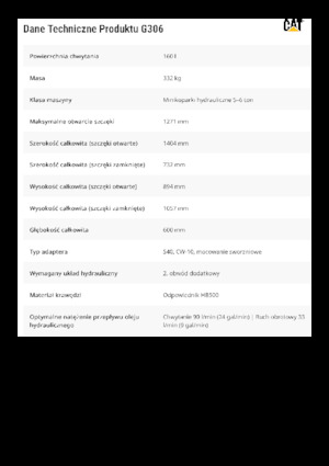 грейфери для знесення та сортування Caterpillar G306