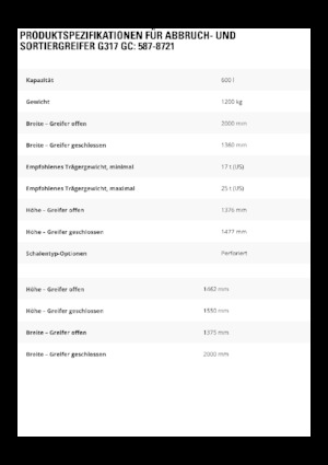 грейфери для знесення та сортування Caterpillar G317 GC