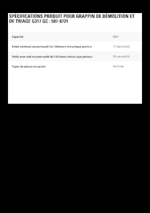 грейфери для знесення та сортування Caterpillar G317 GC